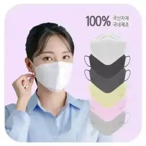 [국산100%]꿈에그린 KF94 귀편한 마스크 100매(10입X10개)