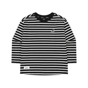 [롯데백화점]캉골 클럽로고 롱 슬리브 스트라이프 티셔츠 SC 0006 블랙 (ASCCRT00060BK)