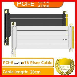 PCI-E 3.0/PCI-E 4.0 X16 라이저 케이블 비디오 카드 EMI 차폐 고속  연장기 PCI Express Gen 4 GPU 코드