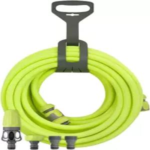 퀵 커넥트 부착 기능이 있는 Flexzilla HFZG12050QN 가든 호스 키트 가벼운 코일 쉽게 커플러 압력에