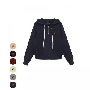 폴로클럽 여성 투웨이 스트링 니트 후드 집업 자켓 6Color TK027