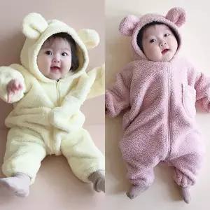 [키즈켈리]보송곰 슈트 / 아기옷 신생아옷 바디슈트 바디수트