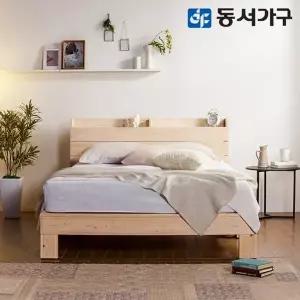 [동서가구][T] 힐링 피톤치드 수납헤드 편백나무 ALL 원목 프레임 싱글 S 침대 ...