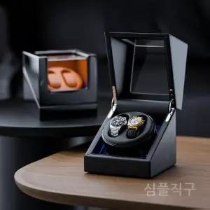 시계보관함 거치대 케이스 와인더 워치 수납 상자 가죽 정리함 고급 오토매틱 손목시계 2구