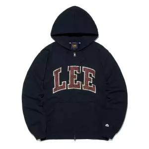 [LEE]LEE 컬리지 로고 후드 집업 네이비 LE2603HZ02NA
