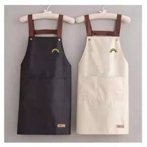 레인보우 다용도 미으 앞치마 아이보리 작업복 꽃집