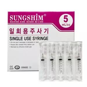 성심 일회용 주사기 5cc 21g x 32mm 100개입 니들 바늘