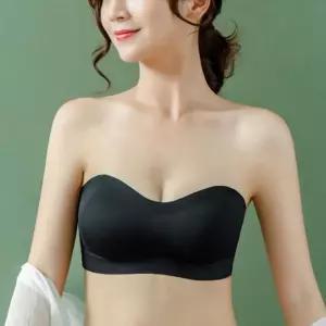 여성 뒈딩 원피스 브라 탈부착 패드 후크 착용 튜브탑