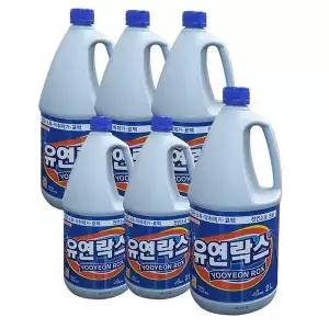 [하프클럽/셀러허브]락스2리터 6통 유연락스 손잡이 막락스 1박스