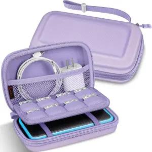 닌텐도 뉴 2DS XL LL/뉴 핀티 휴대용 케이스 게임 카드 슬롯과 내부 포켓이 있는 보호용 하드 쉘 여행용
