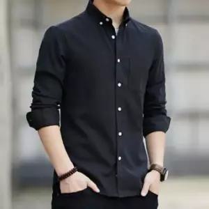 남성 데일리 무지 긴팔 간절기 캐주얼 셔츠