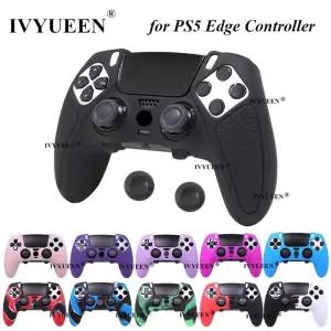 조이콘그립 IVYUEEN PlayStation 5 PS5 DualSense Edge 무선 고무 실리콘 케이스 그립 커버 미끄럼방지 보