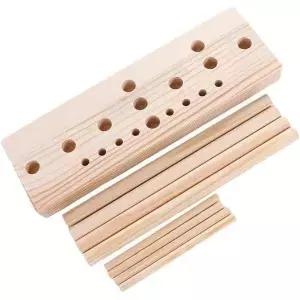 보우 메이커 1세트 5-in-1 다목적 나무 보우노트 새틴 리스 선물 포장용 보잉 제작 도구 DIY 리본 공예