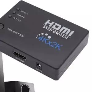 HDMI 선택기 3대1 리모컨 UHD 모니터전환기 HDMI스위처 영상분배기