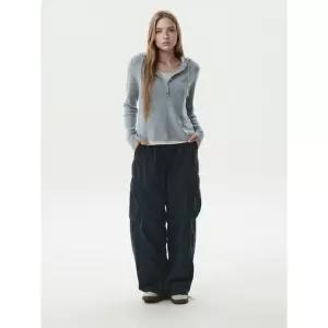 후아유 Wide Cotton Nylon Cargo PantsF WHTAG3821F 1000864169348