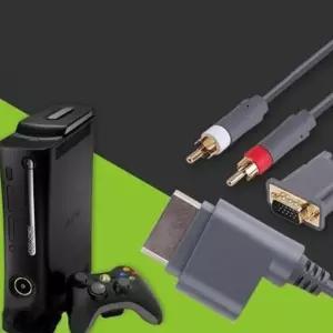 coms 게임기 AV 케이블 Xbox 360용 1.8M VGA Tx-W52B5F5 2RCA 기타주변기기