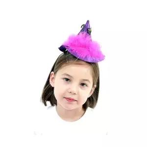 [XB902LKP_47]퍼플 고양이 마녀 모자 머리띠 할로윈 파티