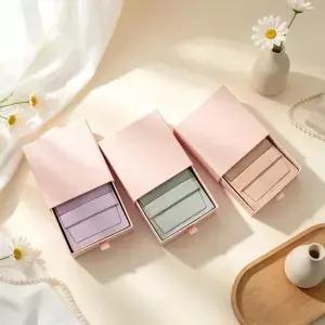 8x8cm 보석용 벨벳 마이크로파이버 가방 및 핑크 서랍형 종이 상자 반지 포장 선물 보관 파우치 웨딩