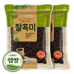 현대농산 2026년 햅쌀 찰흑미 4kg 2kgx2봉 481825