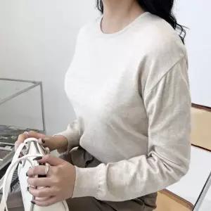 기본 여성 니트 가을 겨울 여자 라운드 긴팔 니트티
