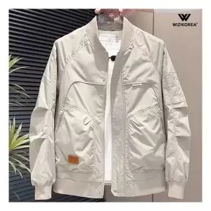 위즈아이 남자 경량 숏 블루종 집업 자켓 봄 가을 바람막이 점퍼 WI249J 481475