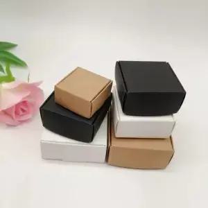 50pcs 블랙/화이트/크래프트 종이 상자 포장 귀걸이 Jewlery 선물 골 판지 Diy 쥬얼리 디스플레이 스토리지