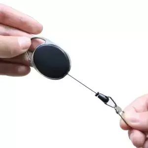 수납식 키체인 릴 배지 홀더 플라이 낚시 지너 리트랙터 퀵 릴리스 스프링 클립 액세서리
