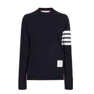 25FW  여성 저지 사선 롱슬리브 티셔츠 네이비 FJS103G 07862 415
