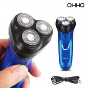 OHHO SQB696Z0 3중날 전기면도기 DES-9979 생활방수 USB충전식 LED표시램프 남성용 휴대용