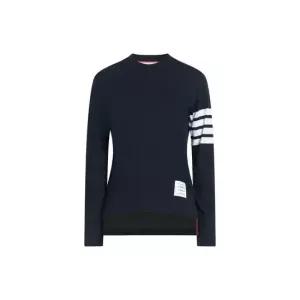 톰브라운 26FW 사선 완장 롱 슬리브 티셔츠 네이비 FJS103G 07862 415