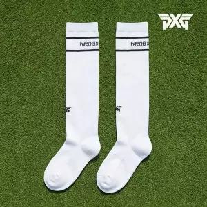 PXG 골프 여성 양말 스트라이프 포인트 니삭스 화이트 PKFPW880601