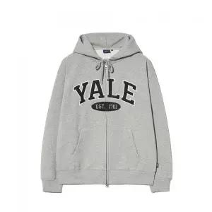YALE 투톤아치 후드집업 그레이