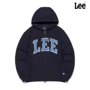 LEE 컬 로고 후드 집업 네이비 LE2601HZ02NA