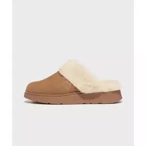 FITFLOP 젠-FF 시어링 스웨이드 어그 슬리퍼 Desert Tan FFSO3F923W1