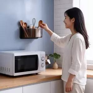 냉장고 마그넷 선반 전자레인지 수납 거치대 주방 홀더 측면
