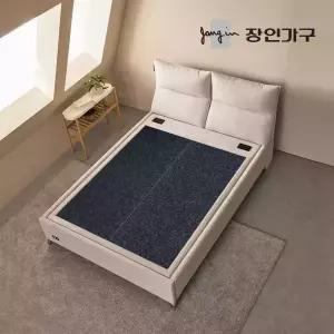 장인가구 온기 아쿠아 패브릭 돌침대 프레임 Q+게르마늄 온열 보료