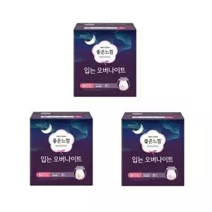 [셀러허브]좋은느낌 입는 오버나이트 중형 8매 X 3팩 (총 24매) 편안한생리대 입는 (S49778061)
