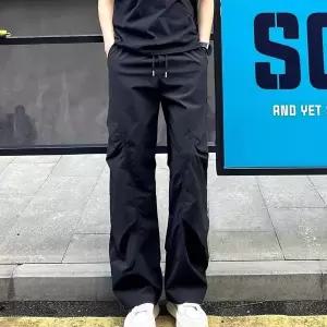 카고 바지 남자 여름 슬림핏 세미 배기 바지