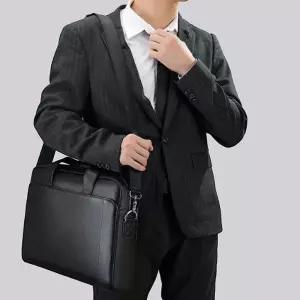 남성 직장인 토트백 노트북 가방 가죽 브리프케이스