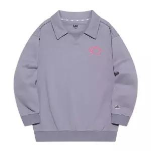 [롯데백화점]리키즈 빅카라 자수 기모 오버핏 스웨트셔츠 블루 LK2404CR70BL