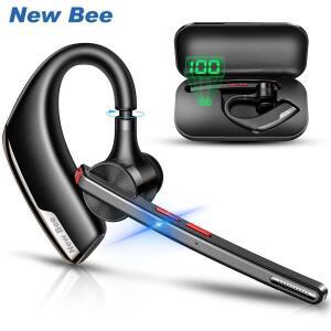 뉴비 M51 블루투스 V5.2 헤드셋 비즈니스 이어버드, 이어 후크 듀얼 마이크 헤드폰, CVC8.0 노이즈 캔슬링