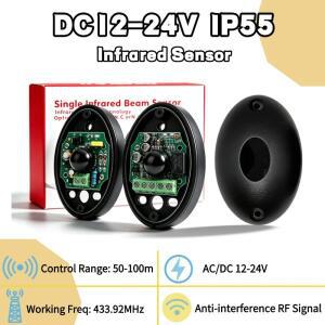 적외선 빔 센서 포토셀 차고 문 12V-24V AC/DC 슬라이딩 게이트 IR 배리어 자동문용
