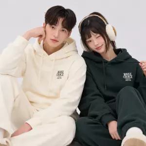 [체이스컬트] [3Color] U 에센셜 기모 후드 티셔츠