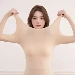 [미미캐츠]미미캐츠 티나지 않는 얇고 가벼운 초슬림 여성 스판 내의 내복 상하세트 MC916