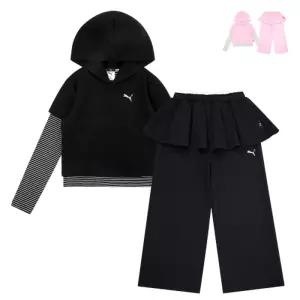 푸마 키즈 PUMA KIDS 걸스 레이어드 긴팔티 세트_PK63OS402 5010545796