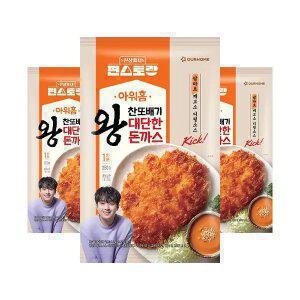 [소비기한 임박] 아워홈 편스토랑 찬또배기 대단한 왕돈까스 350g, 3개