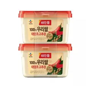 배송 해찬들 100 우리쌀 태양초 고추장1.8kg x 2