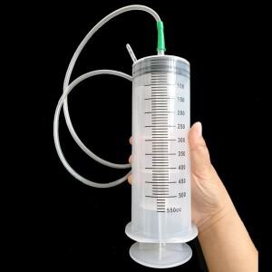 내구성이 뛰어난 대용량 플라스틱 주사기 - 100ml 투명한 본체와 99.82cm 측정