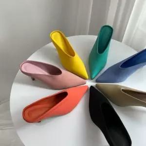[옥스oxx] [옥스] [oxx] 7cm 스판 네오프렌 스텔레토 뮬 슬리퍼 봄슈즈 7color
