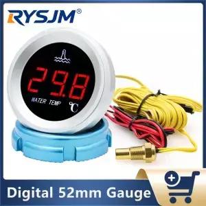 52mm 디지털 자동차 레벨 게 수온 압력계 전압계 알람 기능이 있는 LED 디스플레이 계기